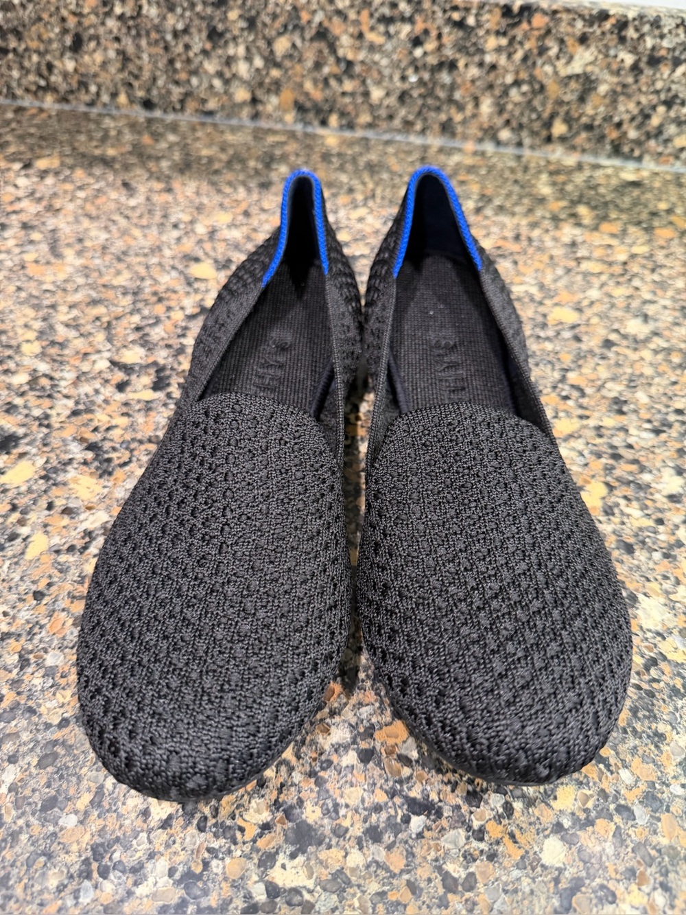 Rothys 8  Black Knit Slip-On Shoes